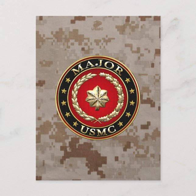 Carte Postale Marines des États-Unis : Major (major de l'USMC) [ (Devant)