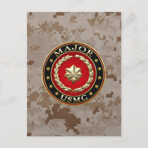 Carte Postale Marines des États-Unis : Major (major de l'USMC) [