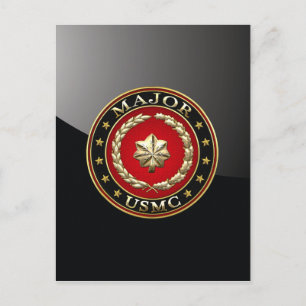 Carte Postale Marines des États-Unis : Major (major de l'USMC) [