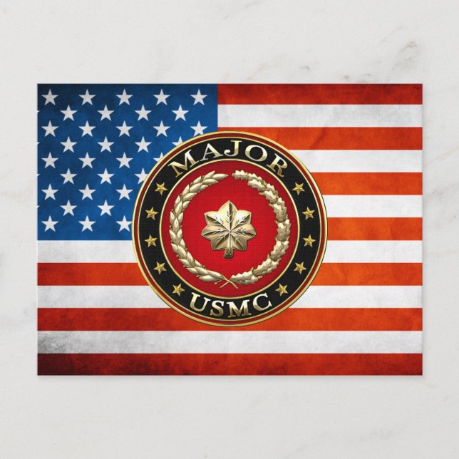 Carte Postale Marines des États-Unis : Major (major de l'USMC) [ (Devant)