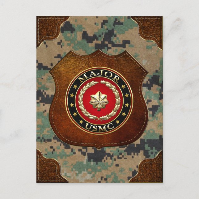 Carte Postale Marines des États-Unis : Major (major de l'USMC) [ (Devant)