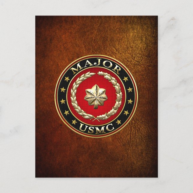 Carte Postale Marines des États-Unis : Major (major de l'USMC) [ (Devant)
