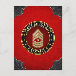 Carte Postale Marines des États-Unis : Premier sergent (USMC 1er