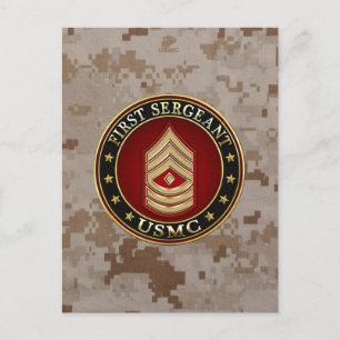 Carte Postale Marines des États-Unis : Premier sergent (USMC 1er