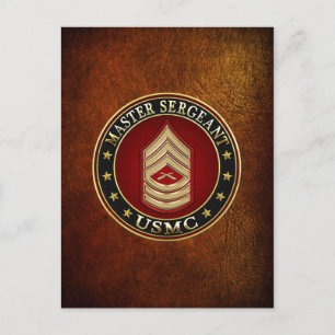 Carte Postale Marines des États-Unis : Sergent-maître (USMC MSgt