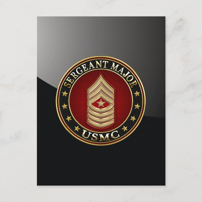 Carte Postale Marines des États-Unis : Sergent-major (SgtMaj de  (Devant)