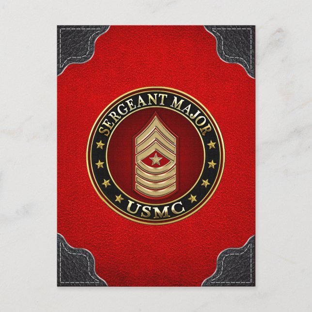 Carte Postale Marines des États-Unis : Sergent-major (SgtMaj de  (Devant)