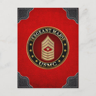 Carte Postale Marines des États-Unis : Sergent-major (SgtMaj de 