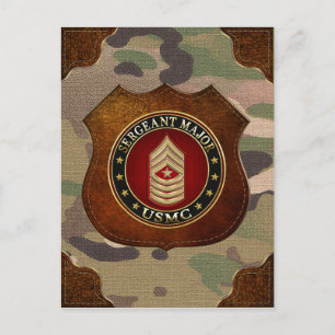 Carte Postale Marines des États-Unis : Sergent-major (SgtMaj de 