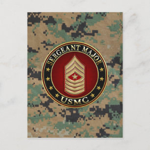Carte Postale Marines des États-Unis : Sergent-major (SgtMaj de 