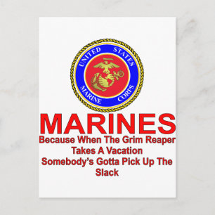 Carte Postale Marines Parce Que Quand La Faucheuse Prend Un Vaca