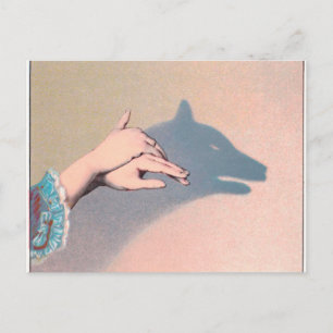 Carte Postale Marionnettes Loup Victorien Vintage Chiaroscuro