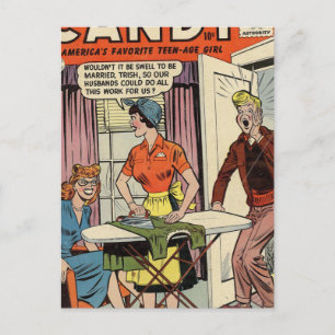 Carte Postale Maris et travaux ménagers