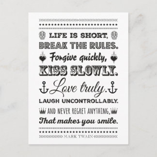 Carte Postale Mark Twain - Rompre les règles