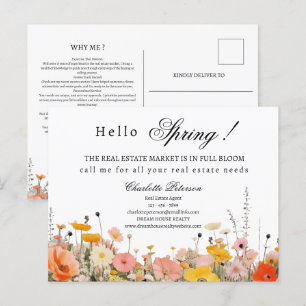 Carte Postale Marketing immobilier de printemps ou prospection
