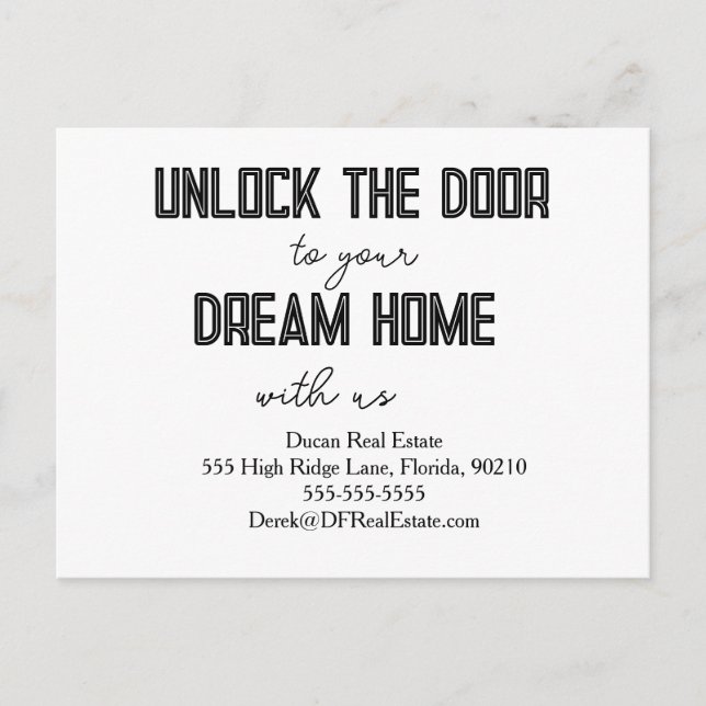 Carte Postale marketing immobilier de référencement vendre po (Devant)