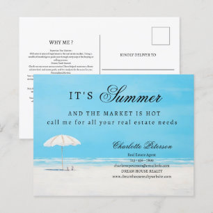 Carte Postale Marketing immobilier d'été unique ou prospection