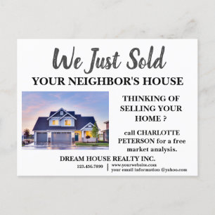 Carte Postale Marketing immobilier vendu récemment