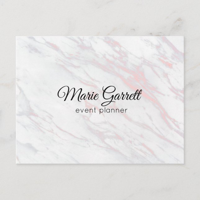 Carte Postale Marketing moderne en marbre rose et gris (Devant)