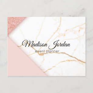 Carte Postale Marketing moderne en marbre rose et or
