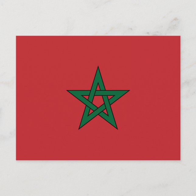 Carte Postale Maroc - Drapeau marocain (Devant)