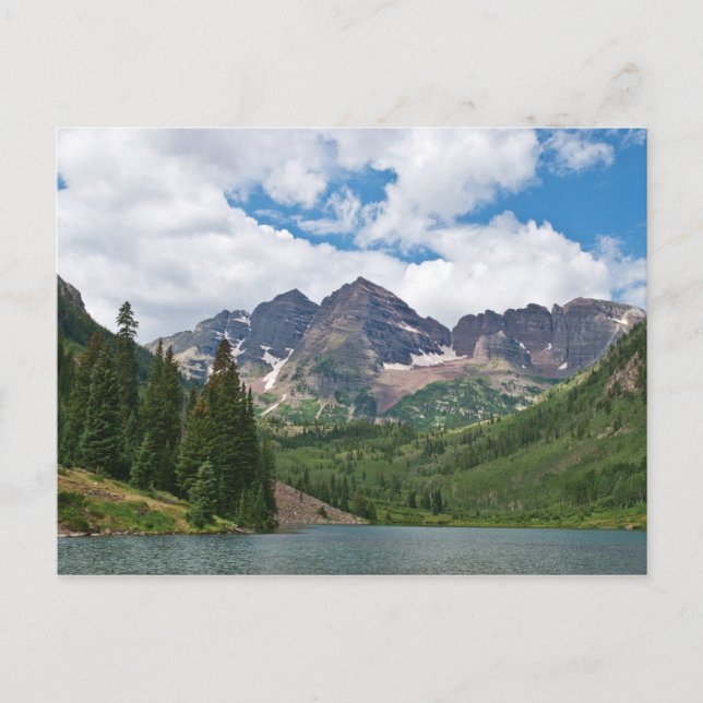 Carte Postale Maroon Bells et Maroon Lake (Devant)