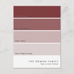 Carte Postale Maroon de Faire-part de déplacement de puces de pe