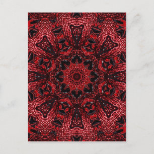Carte Postale maroon marocain bohème mandala bordeaux