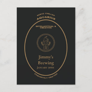 Carte Postale Marque, Signes Zodiac, Aquarius personnalisable