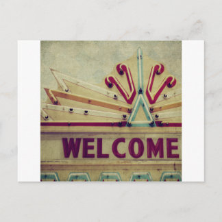 Carte Postale Marquee Affiche de bienvenue