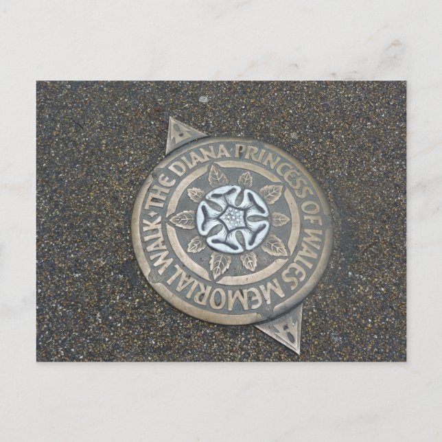 Carte Postale Marqueur du parcours commémoratif de Diana, prince (Devant)