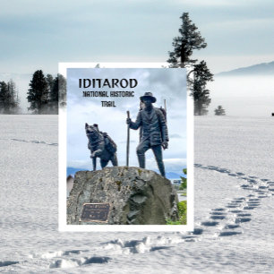 Carte Postale Marqueur du point zéro de l'Iditarod National Hist