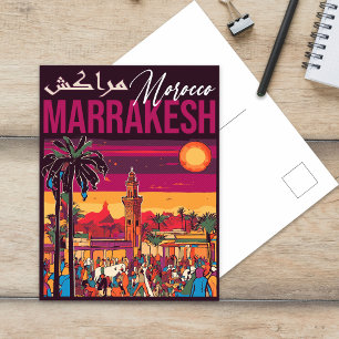 Carte Postale Marrakech Maroc souk Tourisme Voyage Souvenir