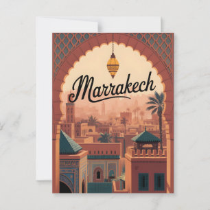 Carte Postale Marrakech vintage
