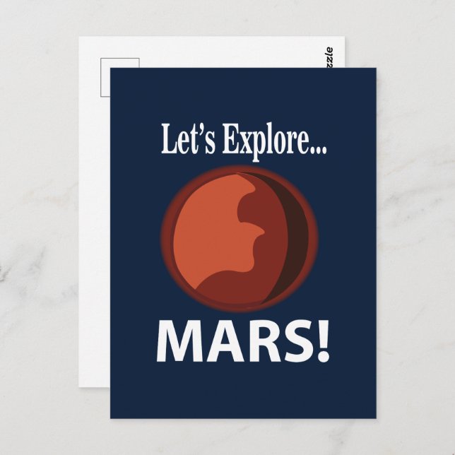 Carte Postale Mars Explorons Mars (Devant / Derrière)