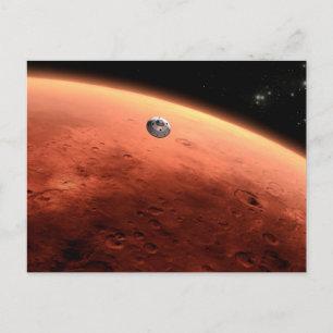 Carte Postale Mars Science Laboratory approchant Mars.