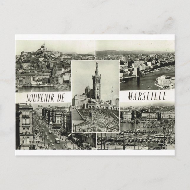 Carte Postale Marseille, début du multiview (Devant)