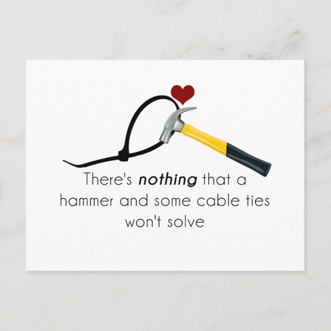 Carte Postale Marteau et zap-strap (Devant)