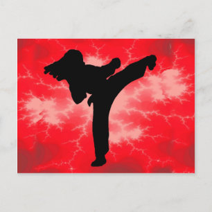 Carte Postale Martial Arts Red Lightning femme