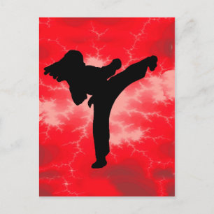 Carte Postale Martial Arts Red Lightning femme