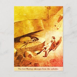 Carte Postale Martians émergent - Guerre des Mondes