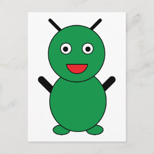 Carte Postale Martien Aliénigme Mignon Dessin Animé