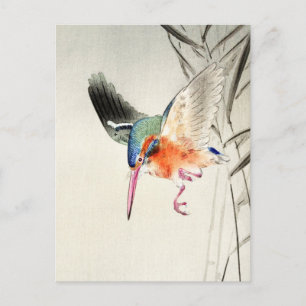 Carte Postale Martin-pêcheur à la chasse (agrandi) - Ohara Koson