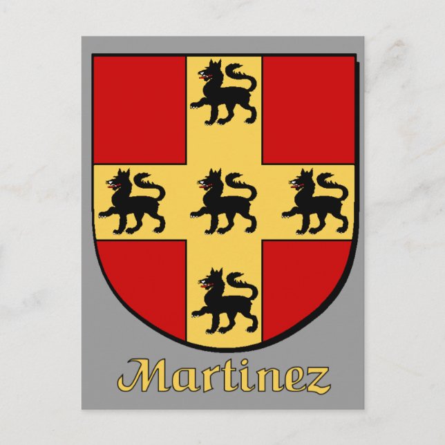 Carte Postale Martinez Family Shield (Devant)