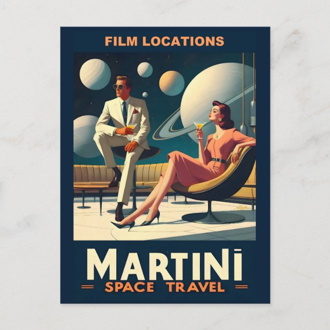Carte Postale Martini Space Travel Affiches Emplacements du film (Devant)