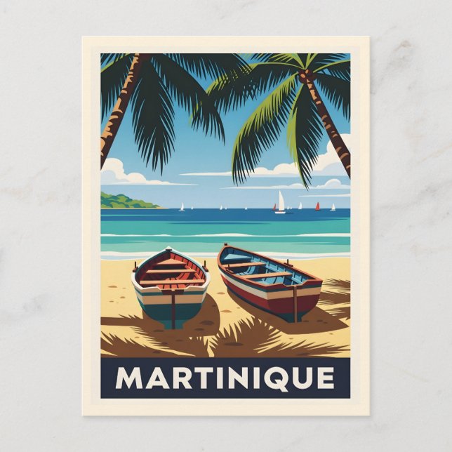 Carte Postale Martinique Paradis Tropical, Voyage sur la Plage V (Devant)