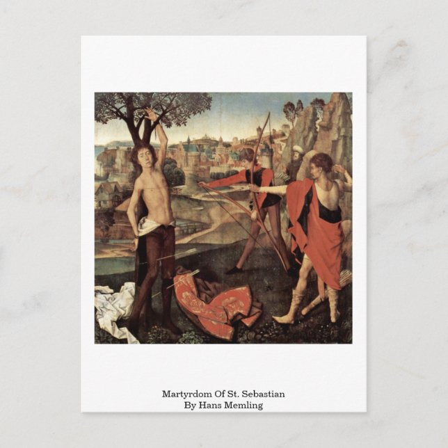 Carte Postale Martyre De Saint-Sébastien Par Hans Memling (Devant)