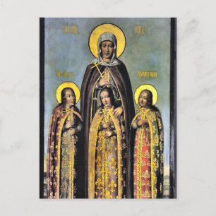 Carte Postale Martyrs Foi, Espoir, Charité, Leur mère, Sophia