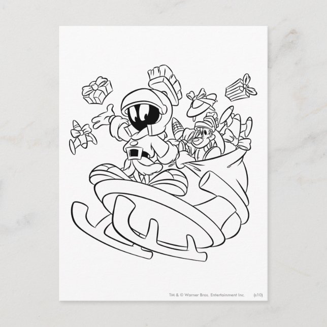 Carte Postale MARVIN LE MARTIAN™ avec jouets (Devant)