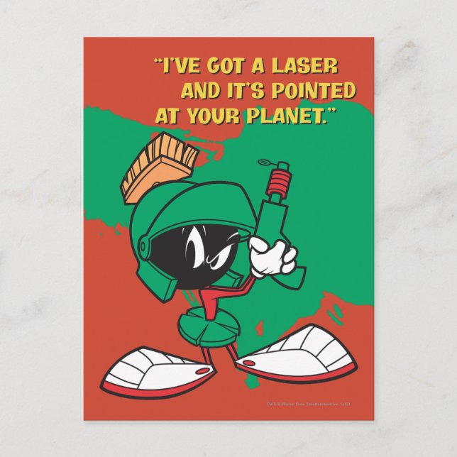 Carte Postale MARVIN LE MARTIAN™ avec pointes laser (Devant)